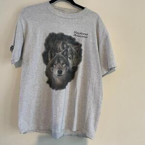 Vintage Wolf Sedona Arizona T-shirt Grey Large Men’s